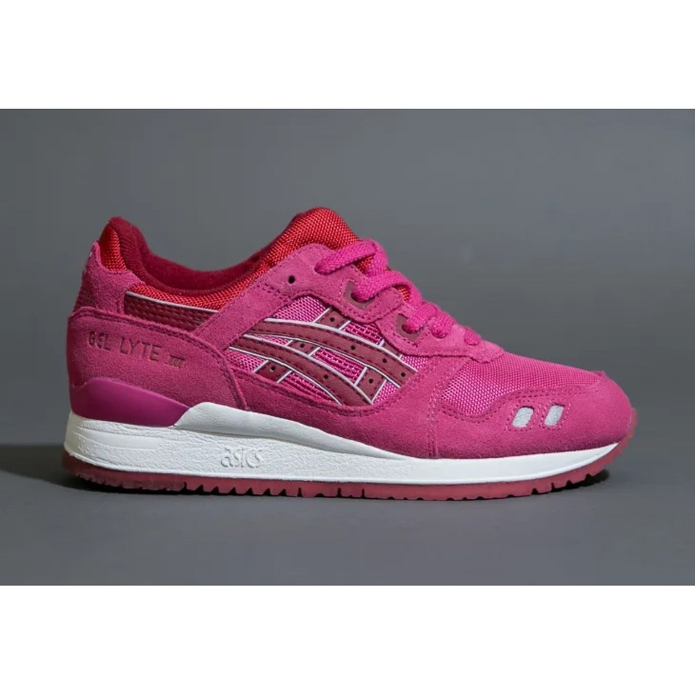 Asics Gel Lyte III Raspberry Pink Suede Running Shoes Athletic Trainers Size 7